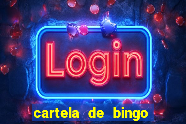 cartela de bingo pra imprimir